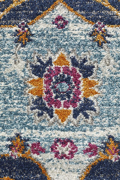 Ravella Rust Orange Polypropylene Round Rug