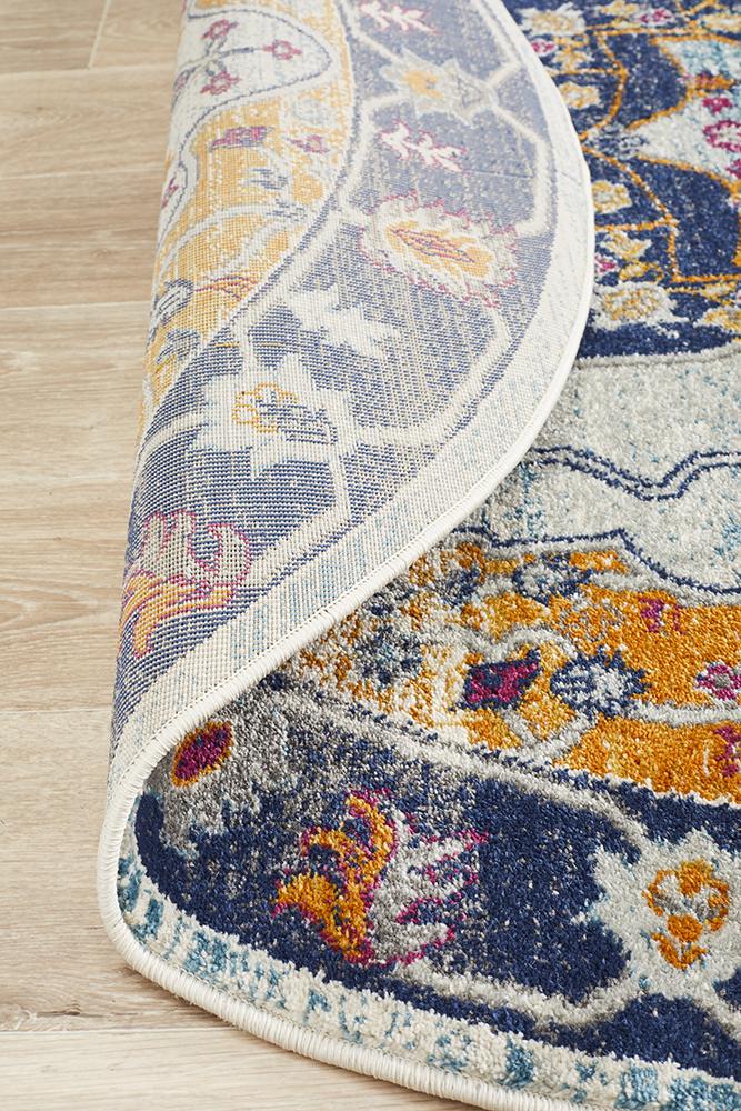 Ravella Rust Orange Polypropylene Round Rug