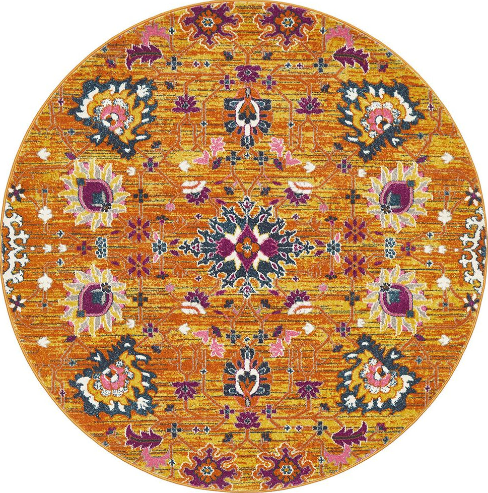 Ravella Rust Orange Polypropylene Rug