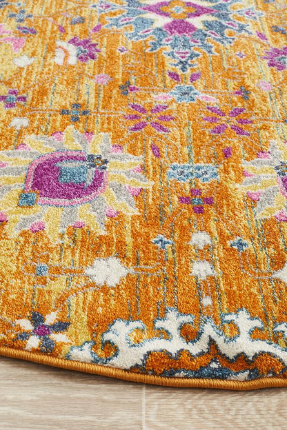 Ravella Rust Orange Polypropylene Rug
