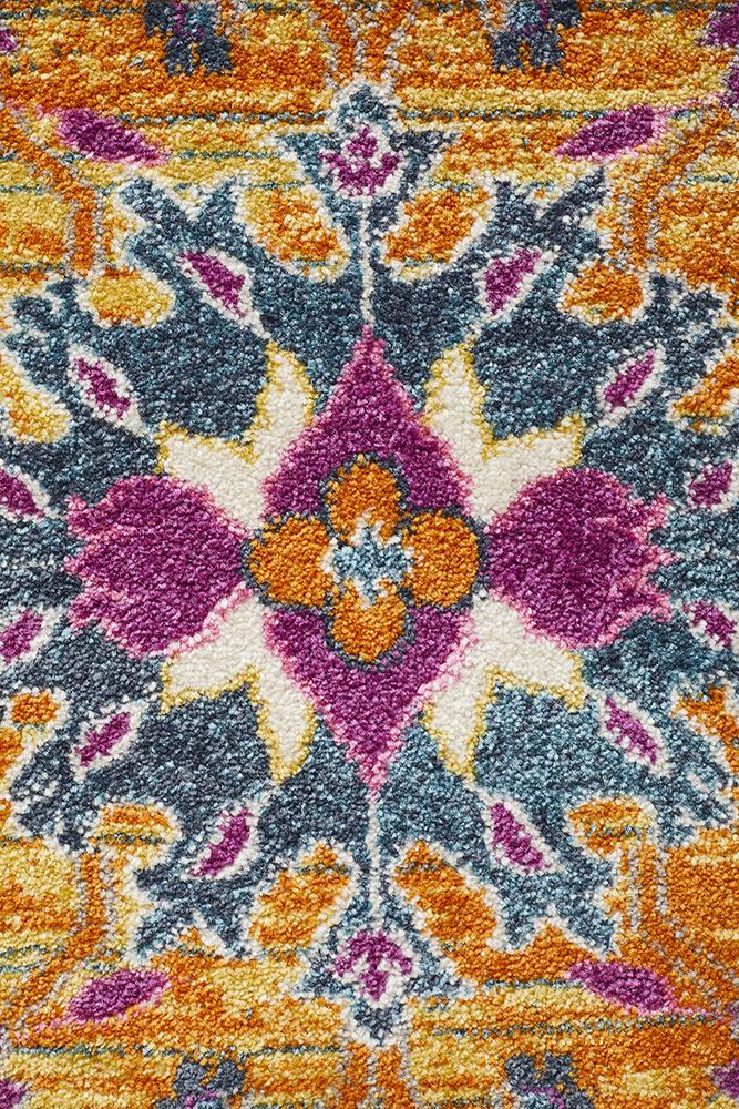 Ravella Rust Orange Polypropylene Rug