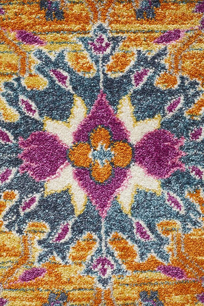 Ravella Rust Orange Polypropylene Rug