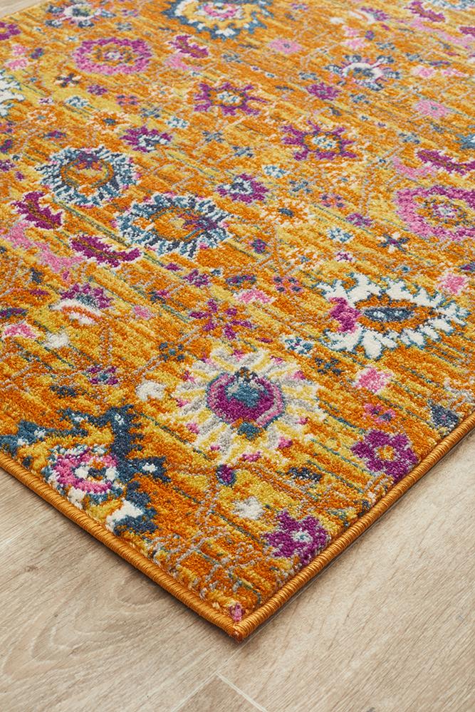 Ravella Rust Orange Polypropylene Runner Rug