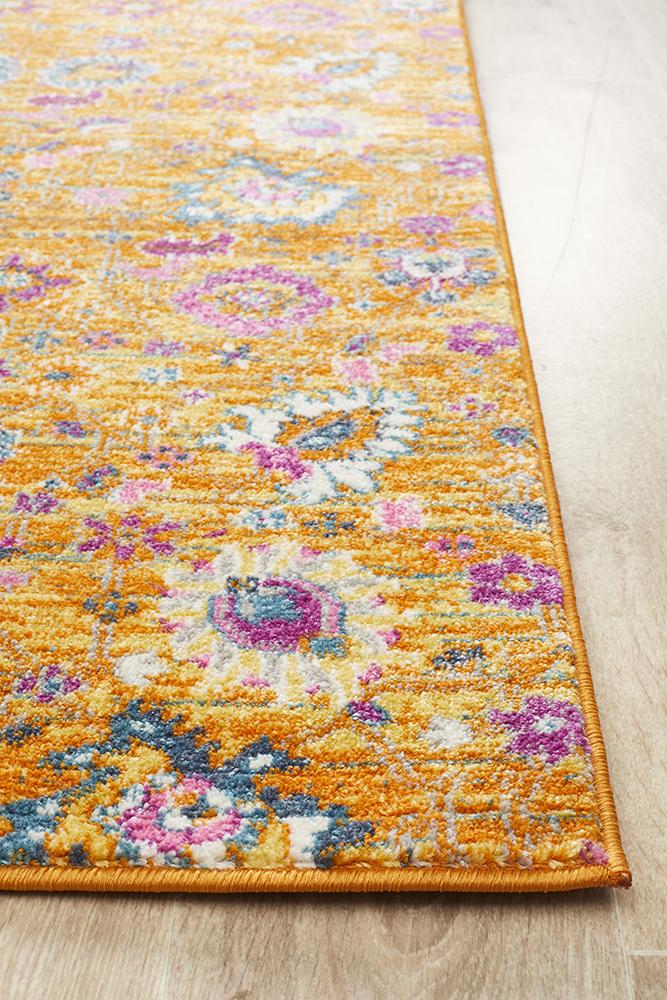 Ravella Rust Orange Polypropylene Runner Rug