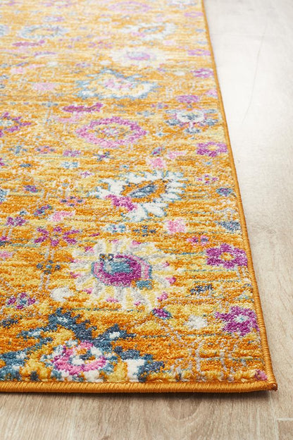 Ravella Rust Orange Polypropylene Runner Rug
