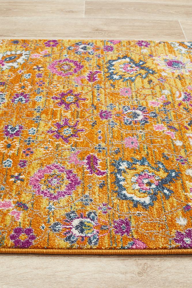 Ravella Rust Orange Polypropylene Runner Rug