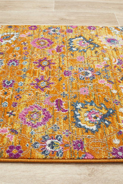 Ravella Rust Orange Polypropylene Runner Rug