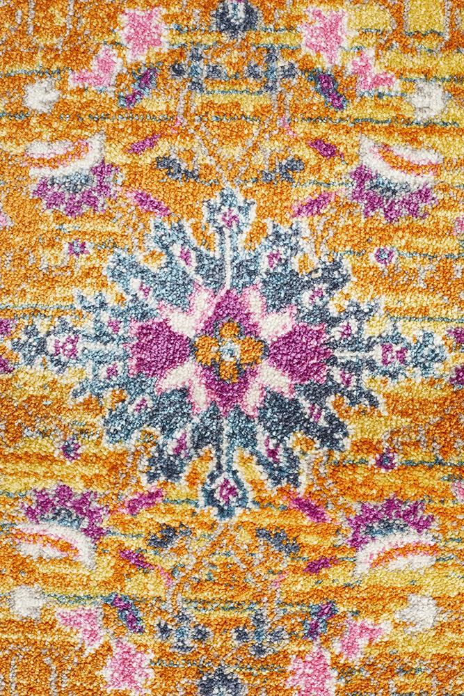 Ravella Rust Orange Polypropylene Runner Rug