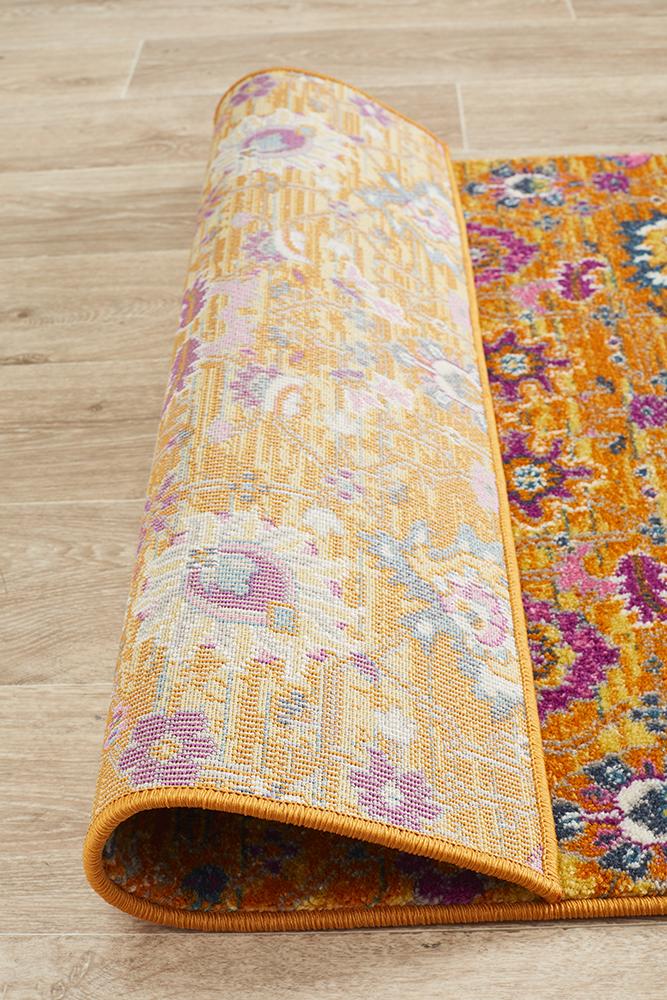 Ravella Rust Orange Polypropylene Runner Rug