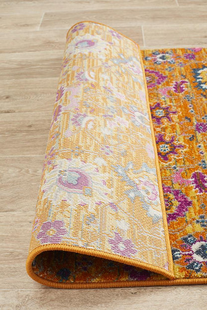 Ravella Rust Orange Polypropylene Runner Rug