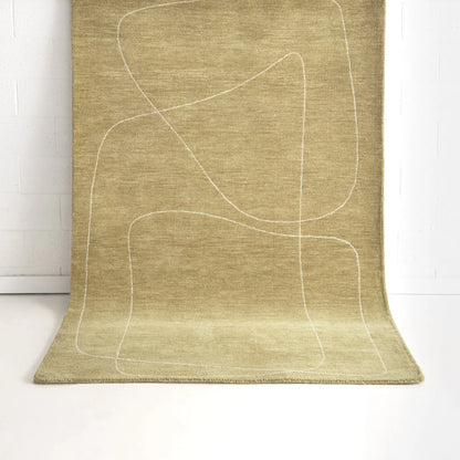 Zyren Green Wool Rug