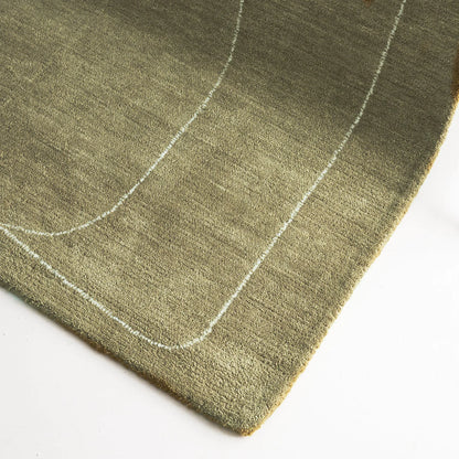 Zyren Green Wool Rug
