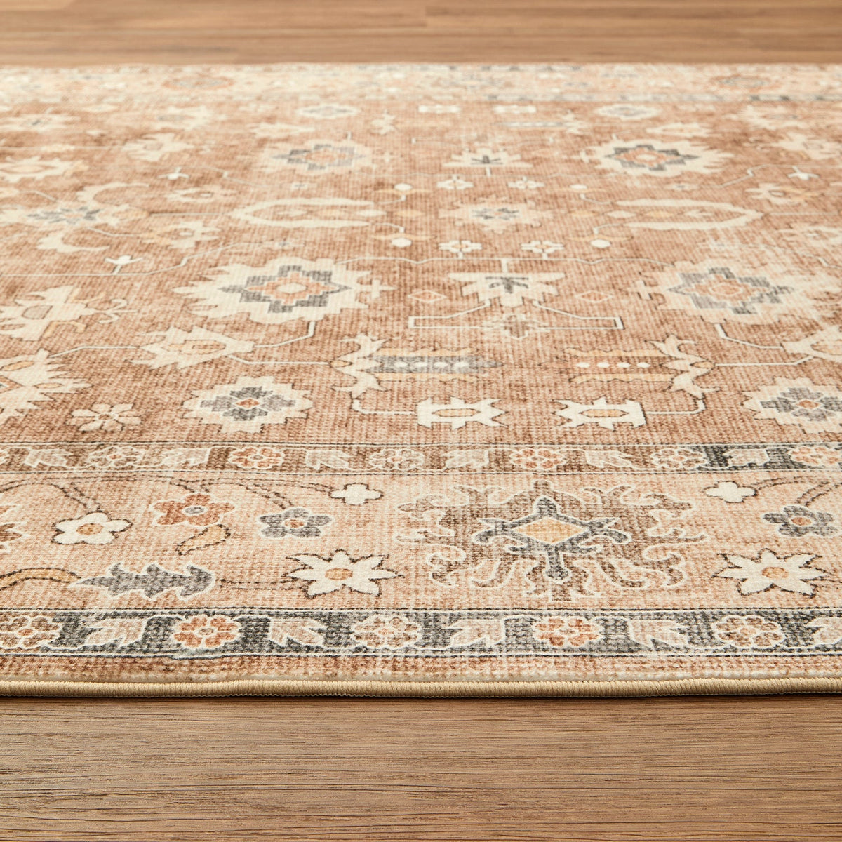 Rinasca Brown Washable Rug