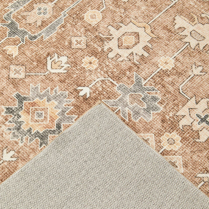 Rinasca Brown Washable Rug