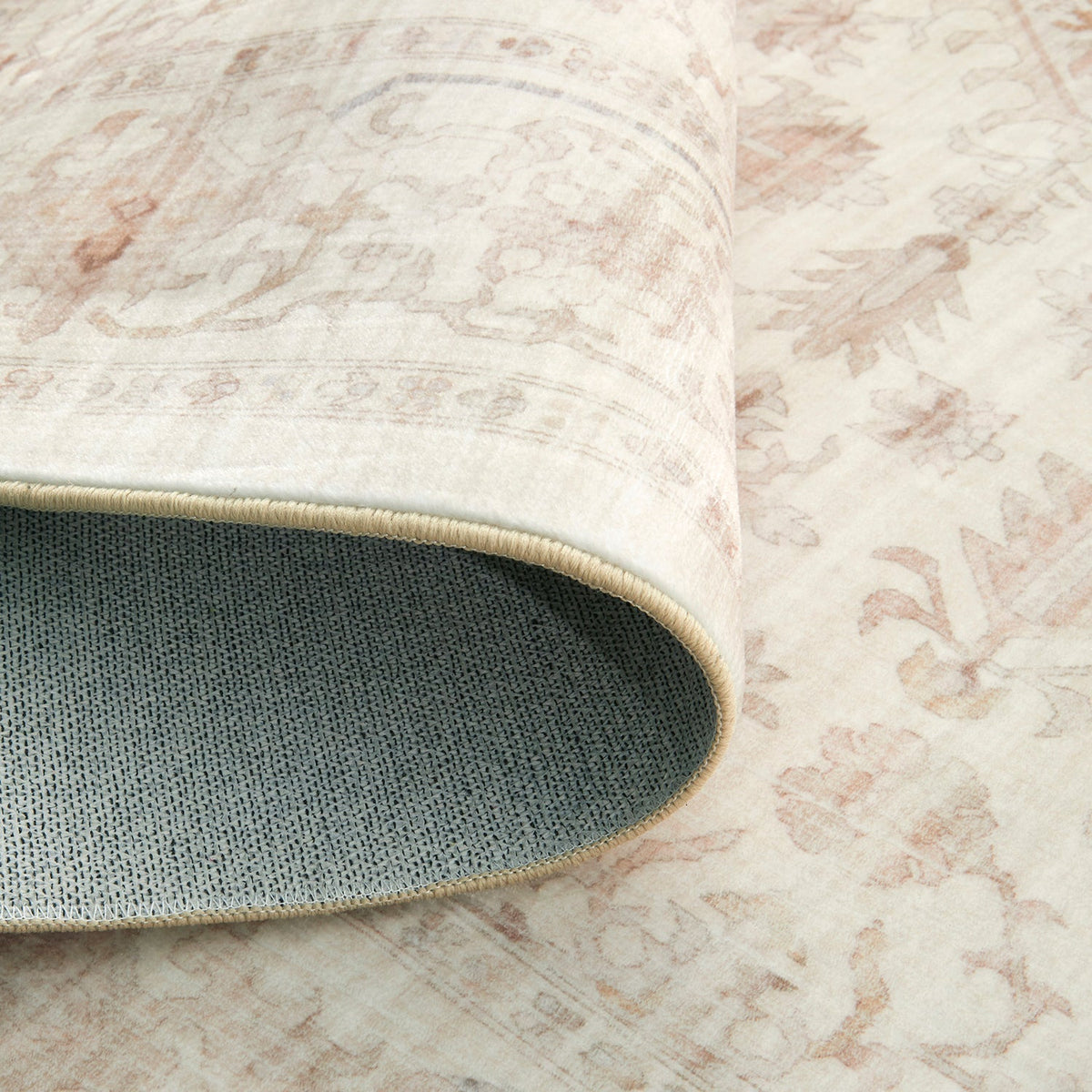 Rinasca Linen Natural Washable Rug