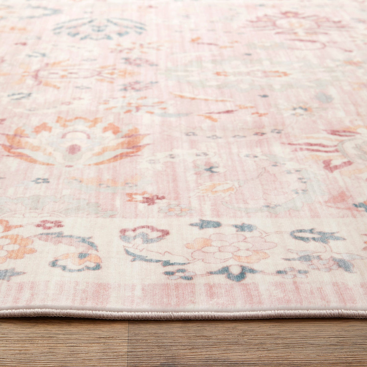 Rinasca Pink Washable Rug