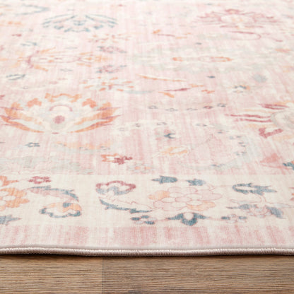 Rinasca Pink Washable Rug