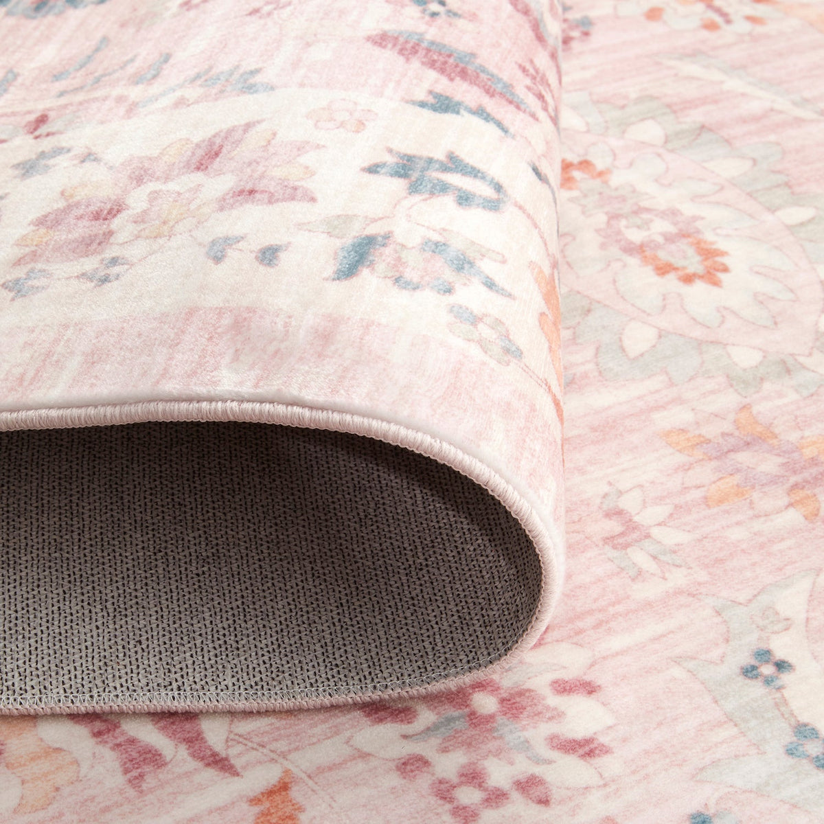 Rinasca Pink Washable Rug