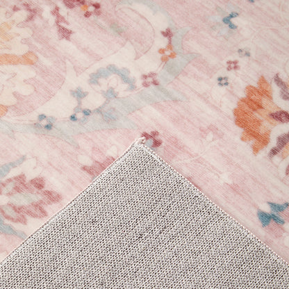 Rinasca Pink Washable Rug