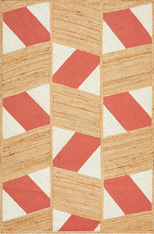 Riscala Coral Multicolor Jute Rug