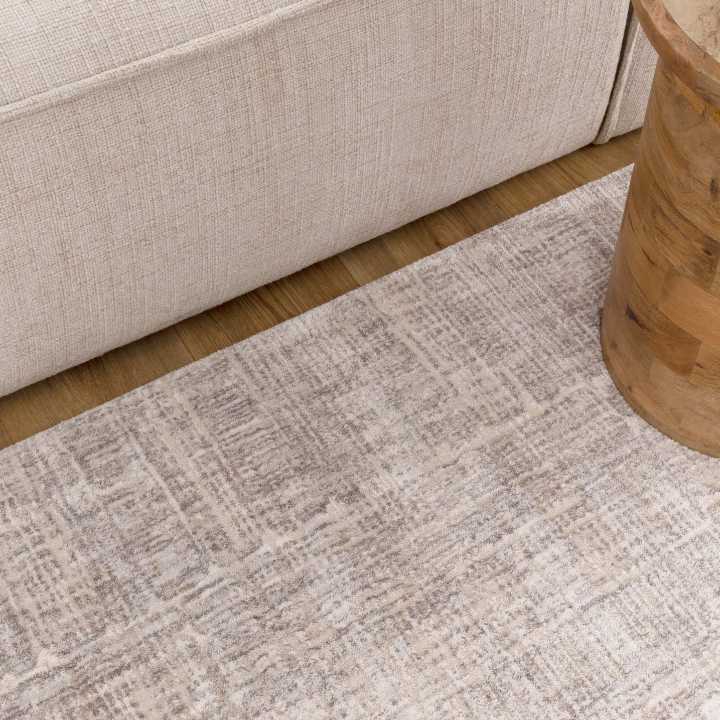 Solace Ivory Beige Lines Rug