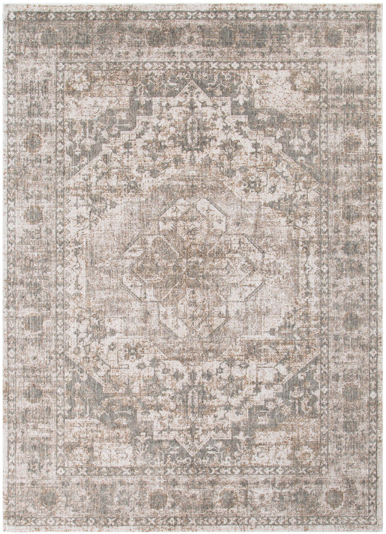 Solace Ivory Green Rug ‚Äö√Ñ√Æ polyester rug, soft neutral, Haus & Harbour