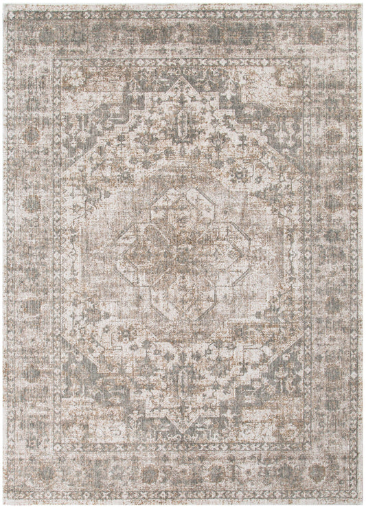 Solace Ivory Green Rug ‚Äö√Ñ√Æ polyester rug, soft neutral, Haus & Harbour