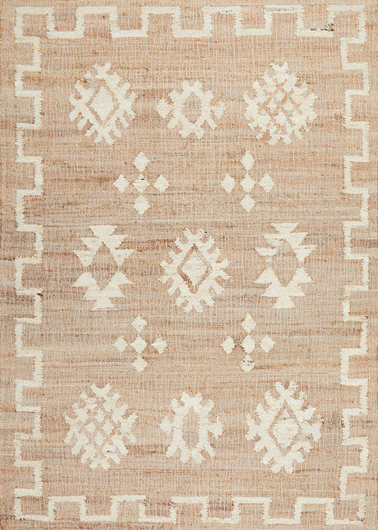 Ombra Oat Beige Wool & Jute Rug