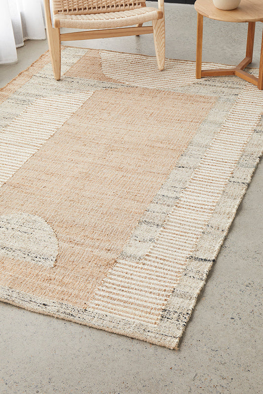 Ombra Hessian Beige Wool & Jute Rug