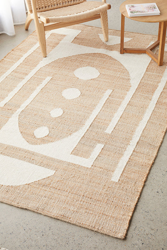 Ombra Chaff Beige Wool & Jute Rug