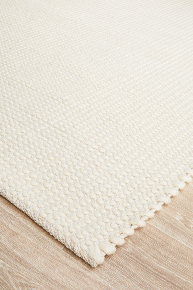 Halden White Wool Rug