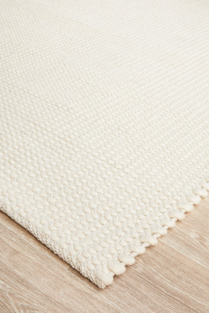 Halden White Wool Rug