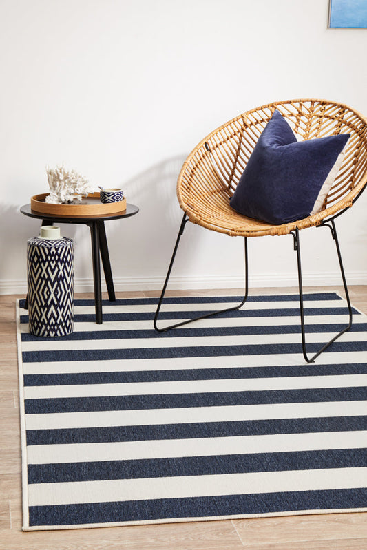 Cintra Navy White Rug