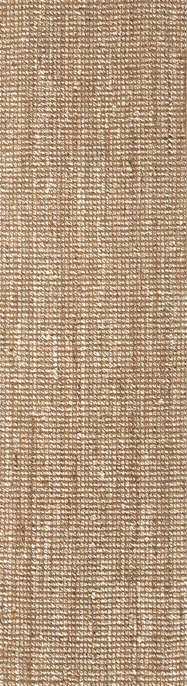 Selvia Natural Brown Wool & Jute Runner Rug