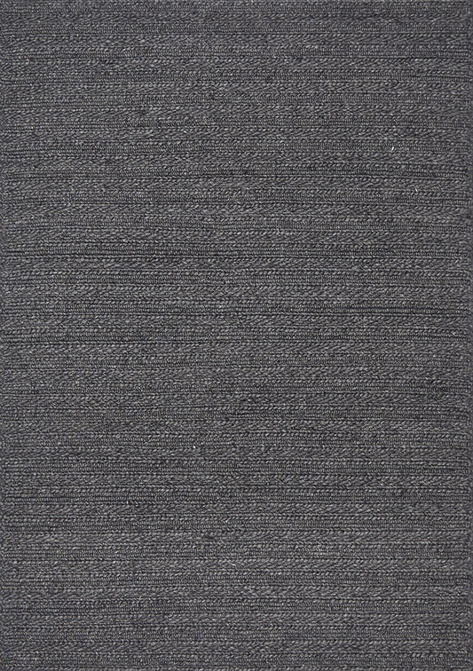 Sorrel Charcoal Black Wool Rug