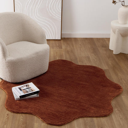 Ondella Terracotta Round Rug