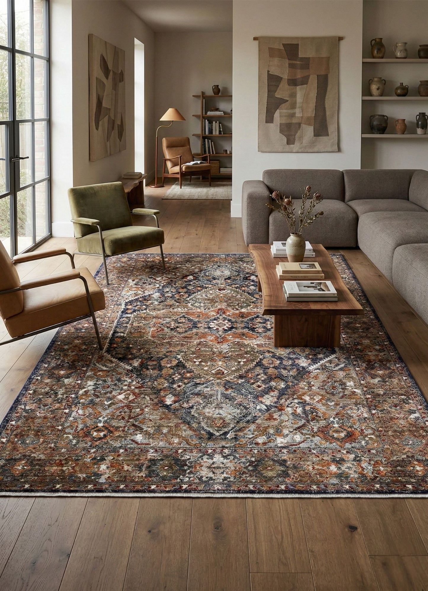 Tova Tribal Green Rug
