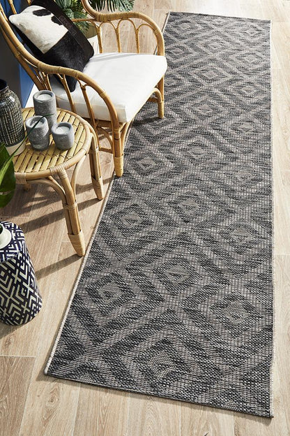 Terrazza Black Runner Rug