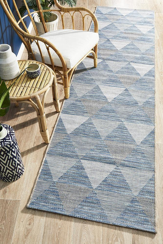 Terrazza Sapphire Blue Runner Rug