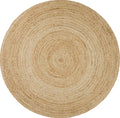 Tessura 2 Natural Beige Jute & Cotton Round Rug