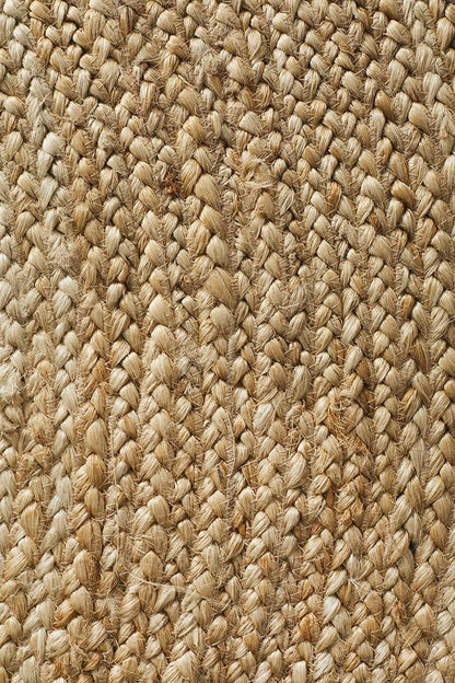 Tessura 2 Natural Beige Jute & Cotton Round Rug