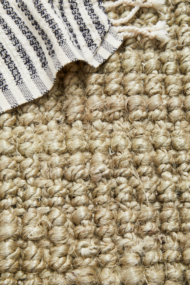 Tessura 7 Natural Beige Jute & Cotton Rug