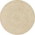 Tessura Beige Jute & Cotton Round Rug