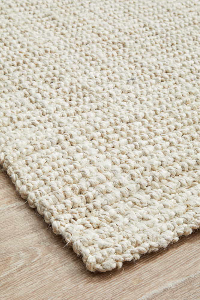 Tessura Ivory Jute & Cotton Rug