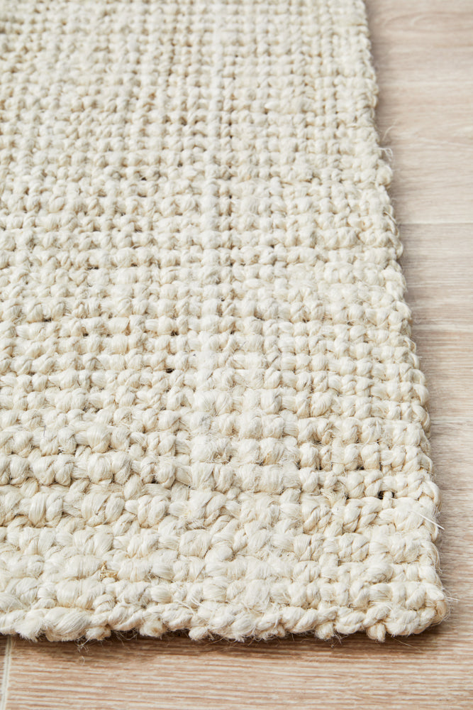 Tessura Ivory Jute & Cotton Rug