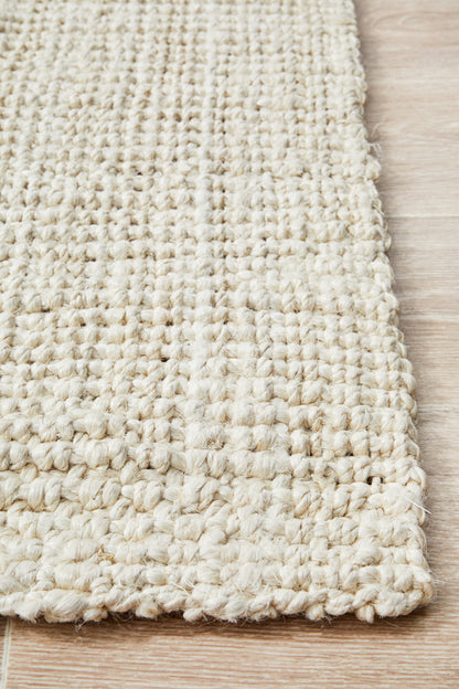 Tessura Ivory Jute & Cotton Rug