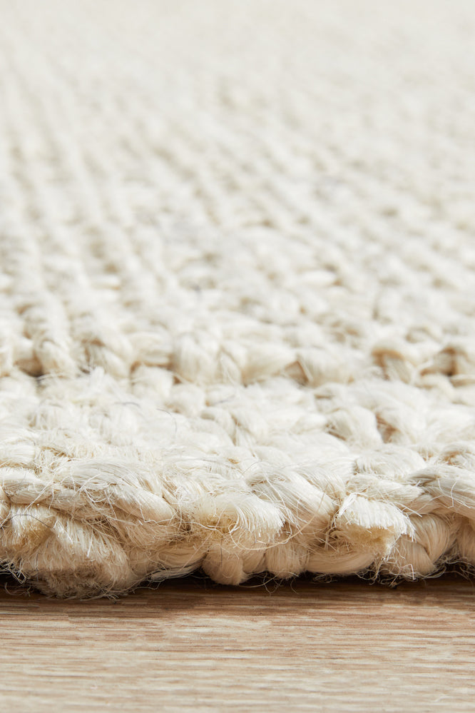 Tessura Ivory Jute & Cotton Rug