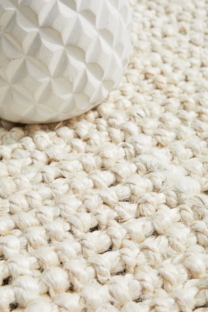 Tessura Ivory Jute & Cotton Rug