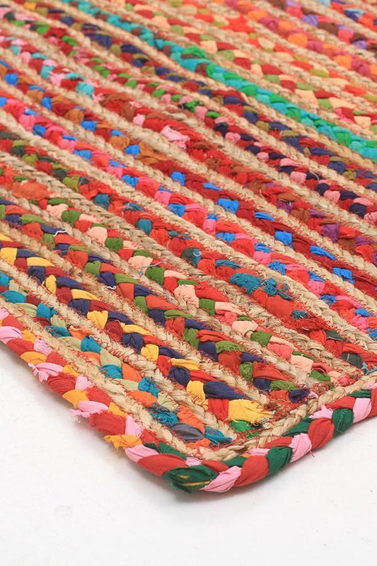 Tessura Lines Multi Jute & Cotton Rug