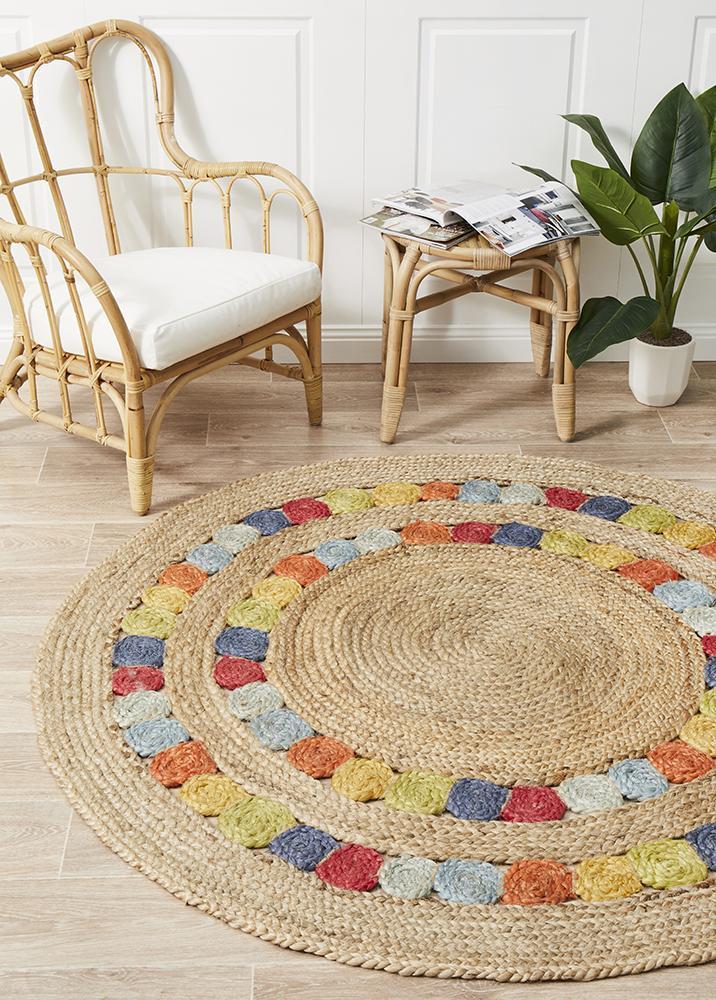 Tessura Rainbow Multicolor Jute & Cotton Rug